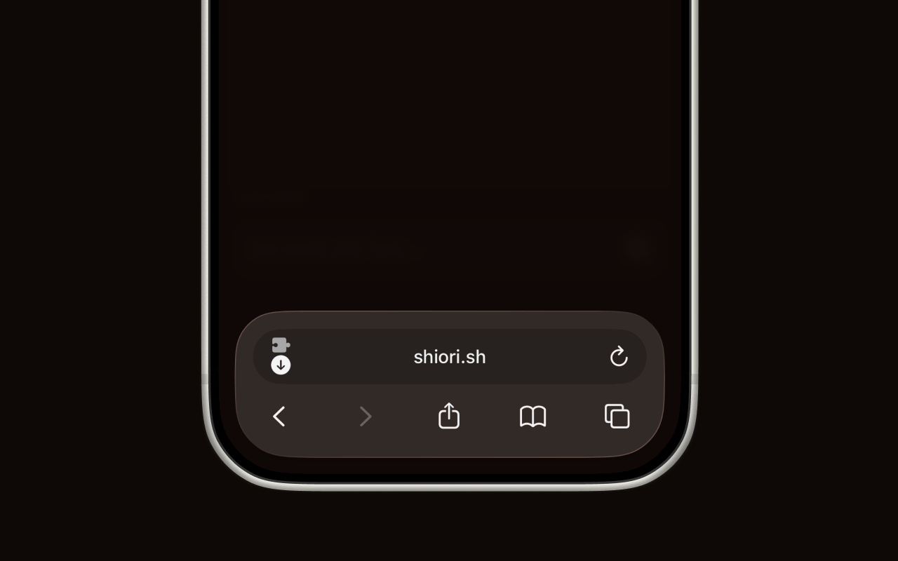 Safari's bottom toolbar